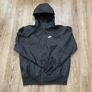 Nike Mens Windrunner Full Zip Hoodie Windbreaker Jacket Black Sm DA00…